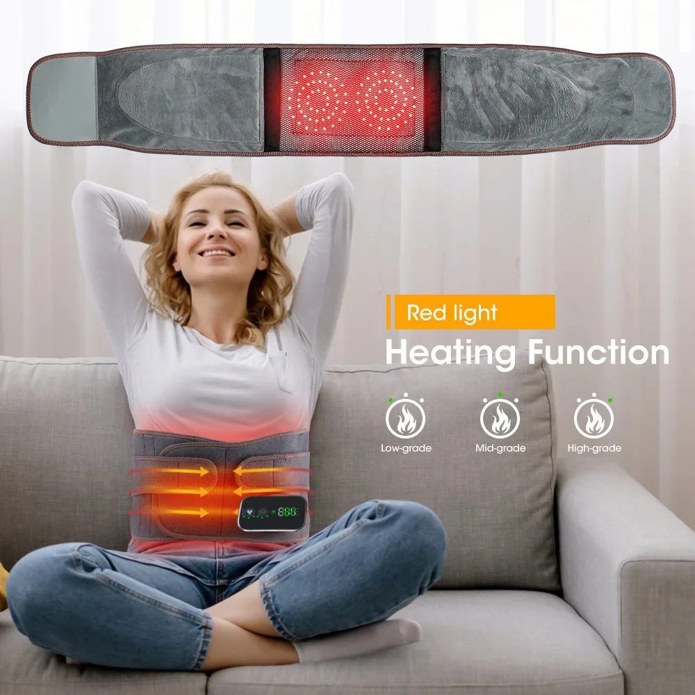 electric-moxibustion-heating-waist-belt-red-light-hot-compress-waist-massager-warm-uterus-thermal-support-belt-home-use