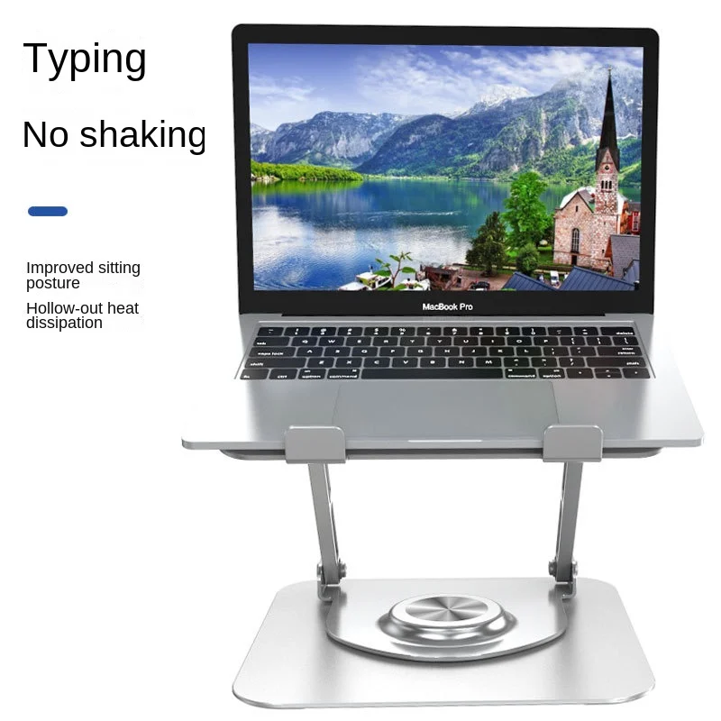 360 ° obrotowy stojak na laptopa z regulowaną wysokością podstawy aluminiowy składany stojak na notebooka do macbooków 10-17.3 "stojak na Xiaomi — zdjęcie 5