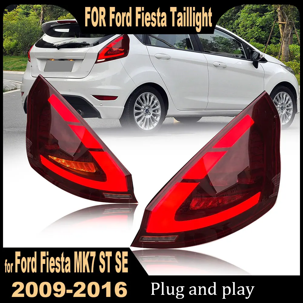 2Pcs Car Rear Lights For Ford Fiesta MK7 ST SE 2009 2010 2011 2012 2013 2014 2015 Taillights Modified LED Tail Light Assembly