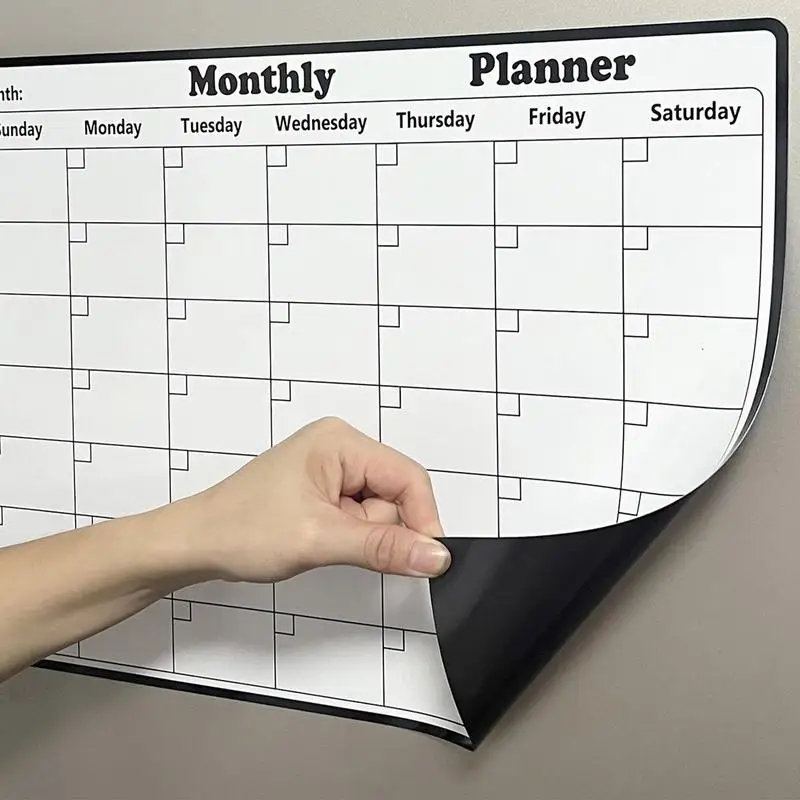 Magnetische Droogwisbord Magnetische Drooguitwisbare Koelkastkalender Magnetische Koelkastkalender Droog Wissen Gezinsplanning