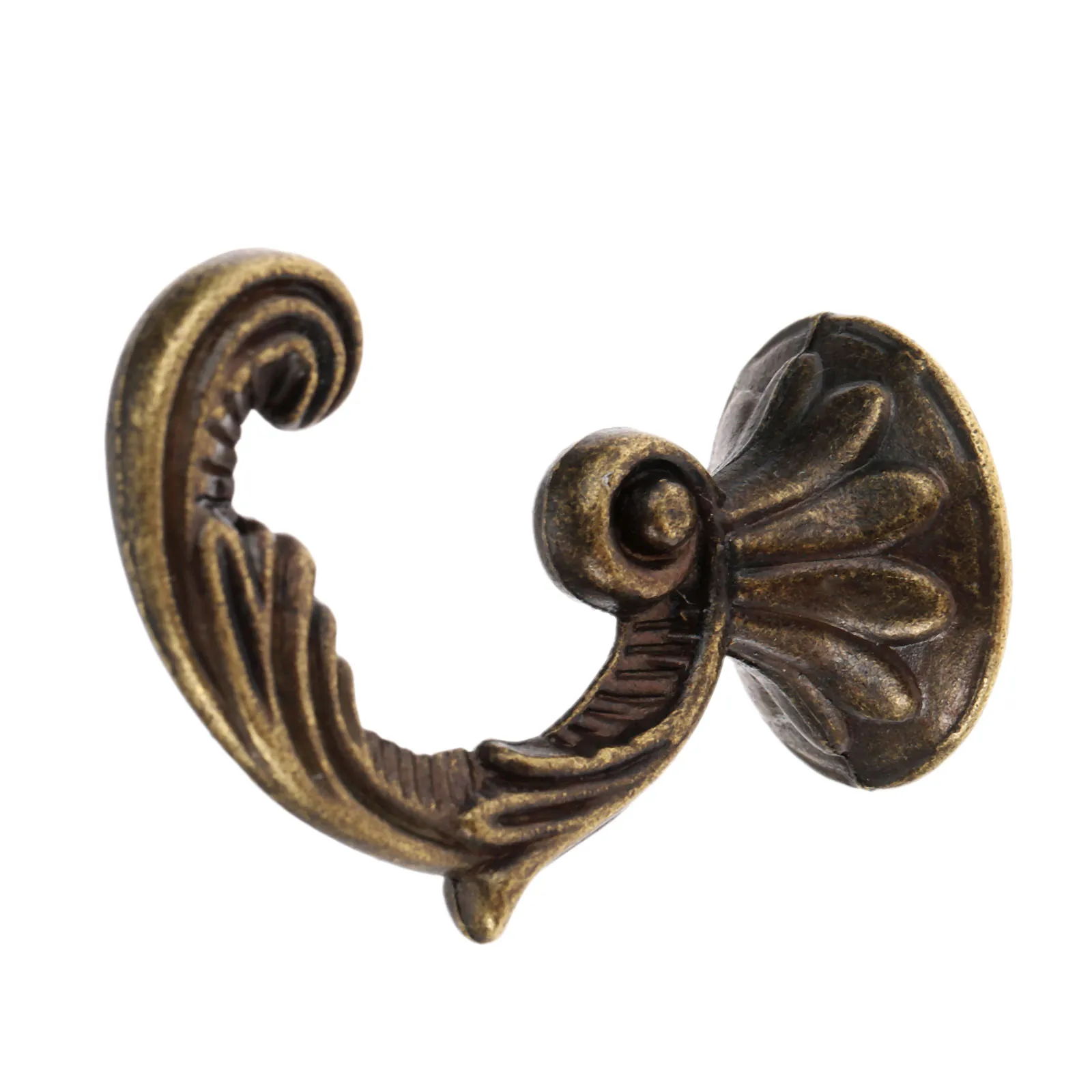 DRELD Antique Bronze Hooks Zinc Alloy Wall Hanger Hat Coat Clothes Hook Bathroom Kitchen Furniture Hook Hanger 45*24mm Wholesale