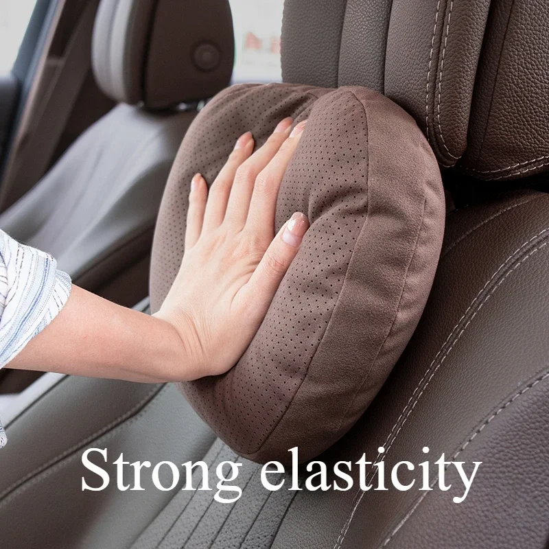 Car Headrest for Mercedes-Benz Maybach S Class C E Class E300L Suede Neck and Head Pillow Soft and Breathable