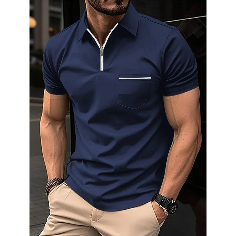 

Summer Menswear Pocket Short SleevePOLOShirt Men's Casual Daily Toppolo
