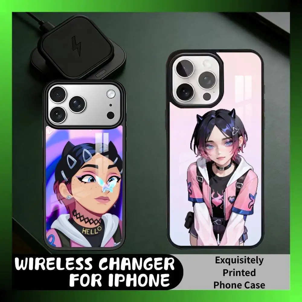 

Fanart CLOVE V-Vlorant Phone Case For iPhone17,16,15,14,13 Plus,Pro Max Magnetic For Magsafe Wireless Charging