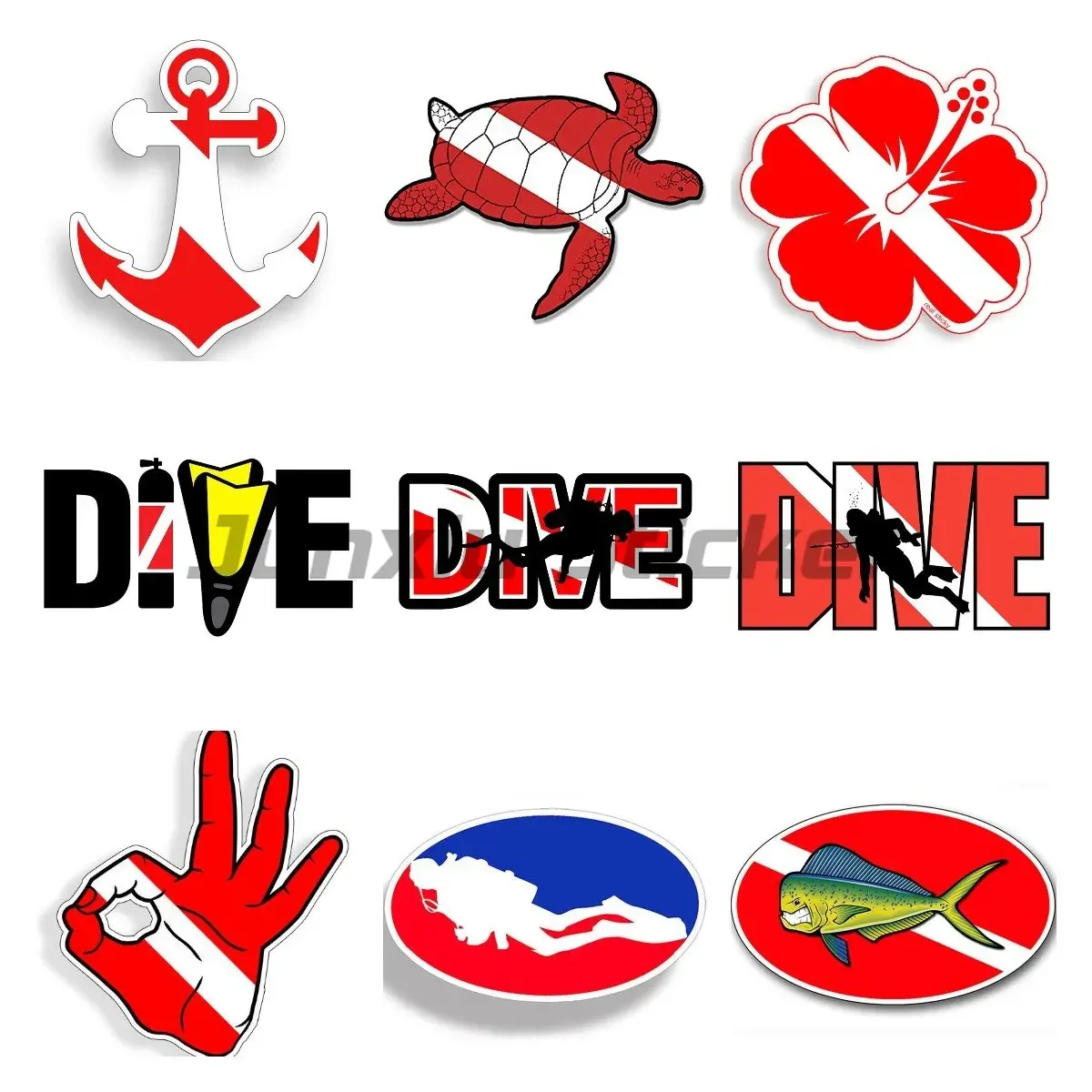 

EADIVE NAKED Car Sticker Vinyl Scuba Diving Flag Spear Fishing Funny Beach Decal Car Styling Waterproof Car Accessories