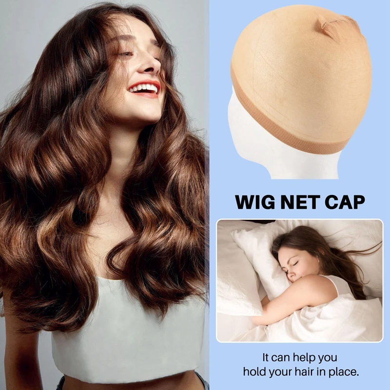 Deluxe Wig Cap Hair Net For Weave 2 Pieces/Pack Hair Wig Nets Stretch Mesh Wig Cap For Making Wigs Free Size