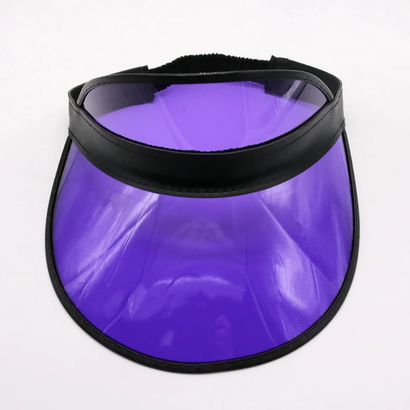 Chapeau pare-soleil en plastique violet pour femmes, casquettes de golf, pare-soleil en PVC, dessus africain, extérieur, adulte, unisexe, offres spéciales