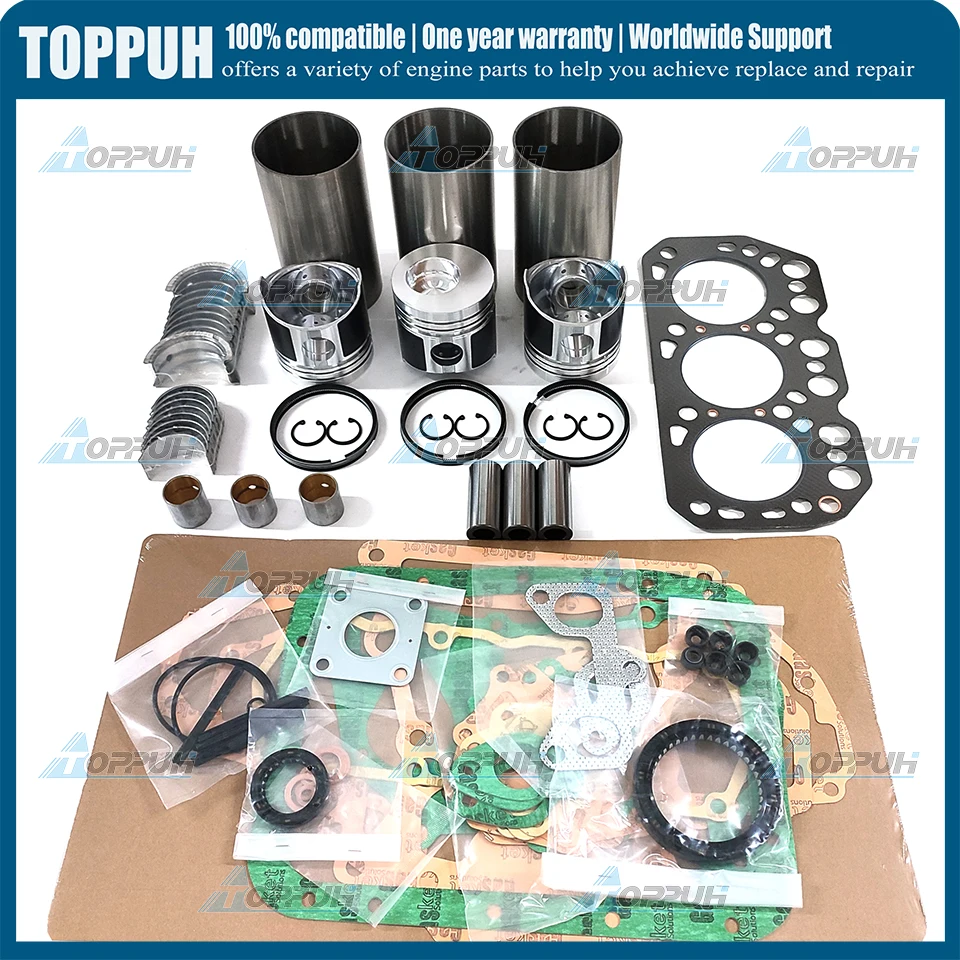 K3M Overhaul Rebuild Kit Fit MT300 MT301D Tractor Repair For Mitsubishi K3M Engine (Direct Injection)