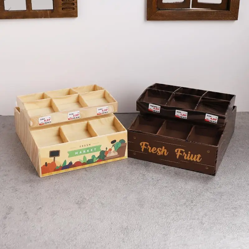 Soporte de exhibición de supermercado de simulación para casa de muñecas, estante para frutas y verduras, modelo de muebles para decoración de casa de muñecas, accesorios para casa de muñecas, 1/12