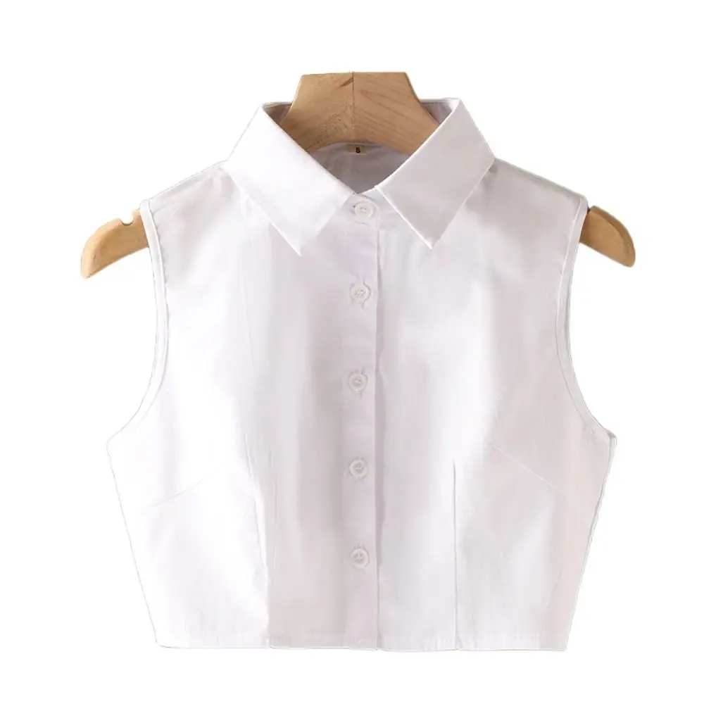 

Съемный фальшворотник из смесовой ткани белого цвета для одежды