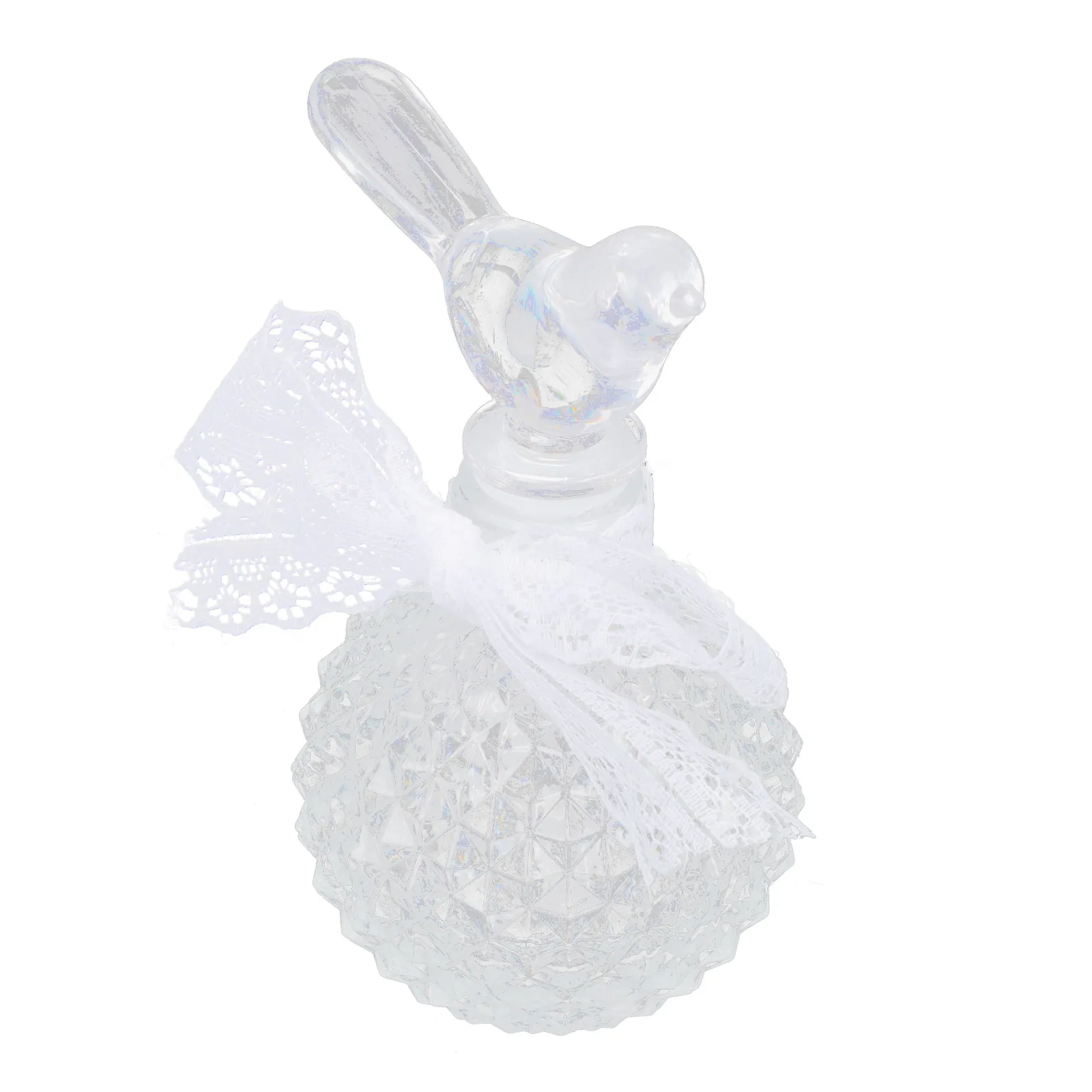 

Premium Clear Glass Perfume Bottle with Frosted Floral Carving Reusable Aroma Storage Holder for Home Car Office Decor Fragrance