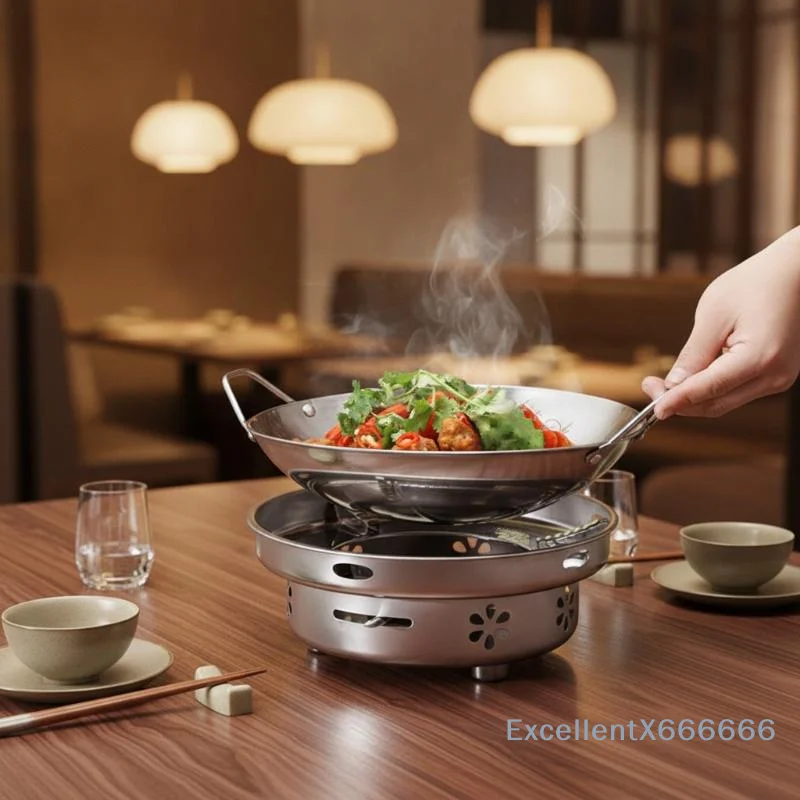 Stainless Steel Honeycomb Skillet Non-Stick Even Heat Conduction Scratch Resistant with Handle for Frying Seafood Steak