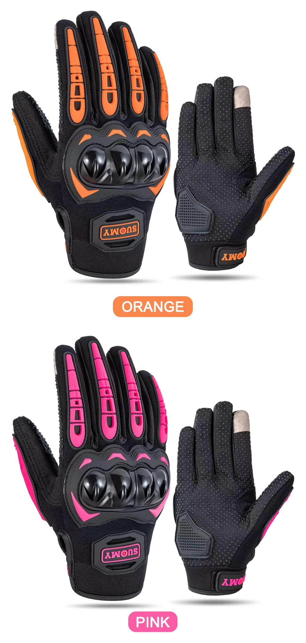 VEMAR Sommer Motorrad Handschuhe Männer Schwarz Voll Finger Touchscreen Radfahren ATV MTB Guantes Moto Luvas Fahrrad Reiten Handschuh Frauen Rot – Detail 17