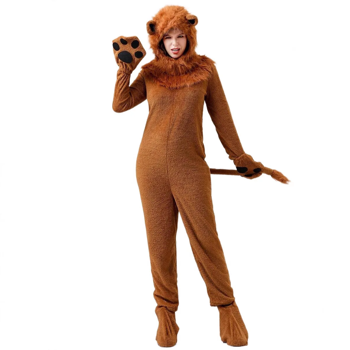 

Взрослый костюм льва на Хэллоуин, одежда для выступлений на сцене, танцевальный костюм с изображением животных, ролевой танцевальный костюм, традиционная китайская опера