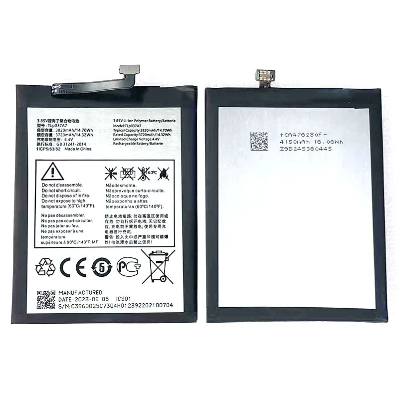 TLp037A7 3820mAh Original High Quality Battery for Alcatel TCL PLEX T780H , For TCL 10L Plex Mobile Phone Batteries