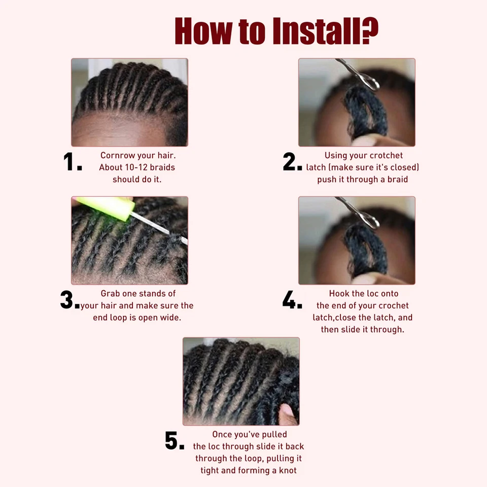 Dreadlocks sintéticos suaves y rectos de 20 pulgadas, micro sister locs para crochet, extensiones de cabello para mujeres 6