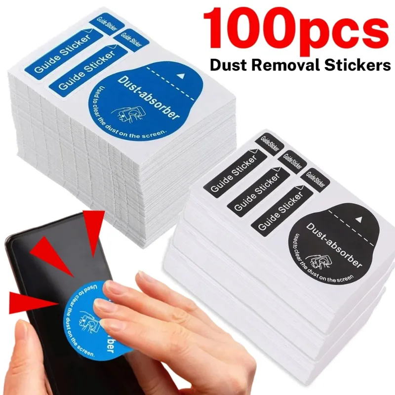 Dust Removal Sticker for Optical LCD Screen Cleaning Camera Lens Phone Tablet Watches Protection Film Dust-Absorber Wipe Paper