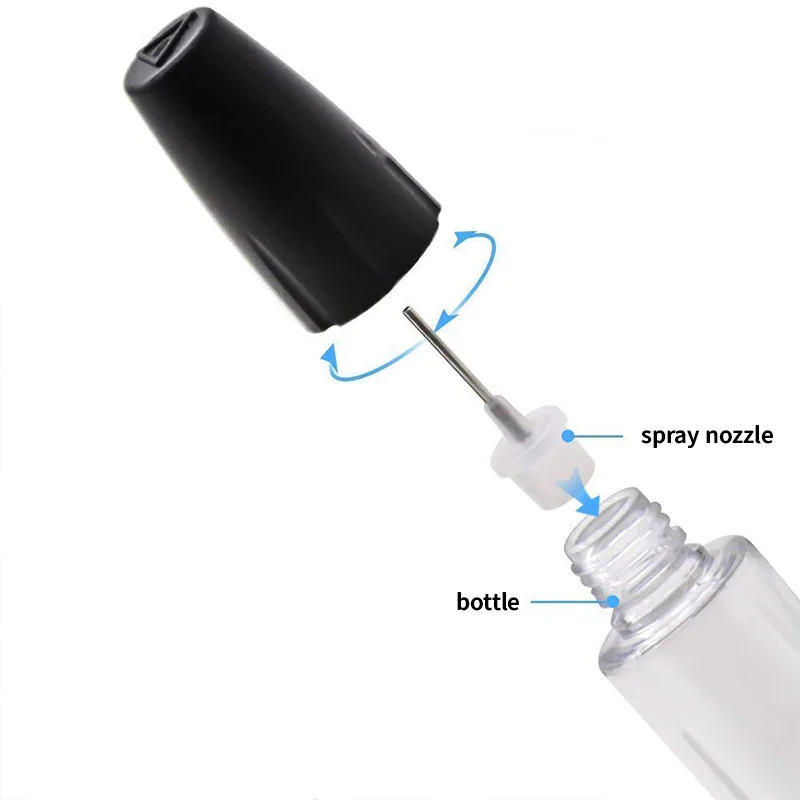 10Pc Needle Tip Glue Applicator Empty Bottle Tube Sub-bottling Pinhole Refueling Bottle 10ml Soft Bottle With Cap DIY Craft Tool