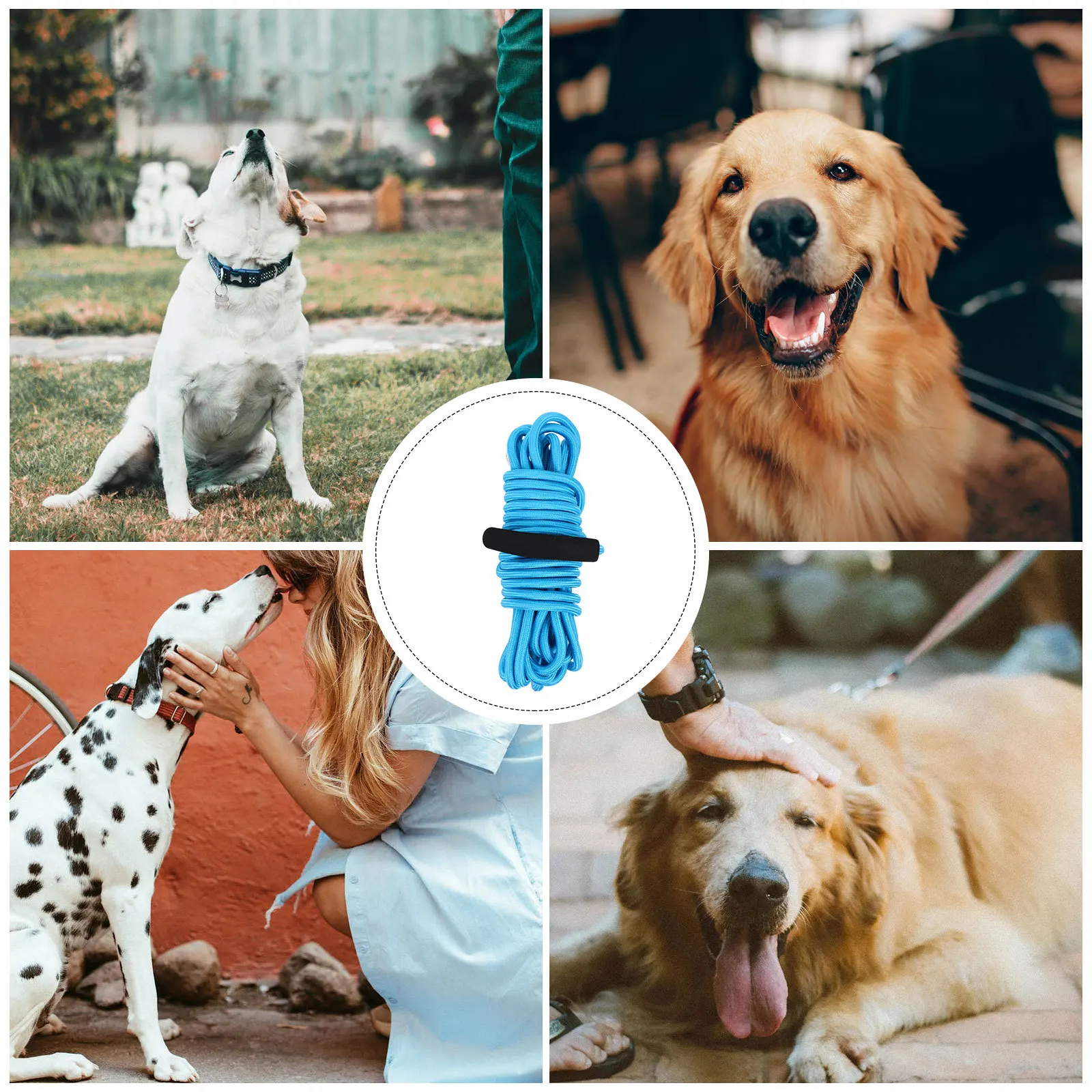 

5 Meter Pet Dog Leash Heavy Duty Long Rope for Dog Walking Running Training Strong Nylon Material Soft Handle Safety Shock