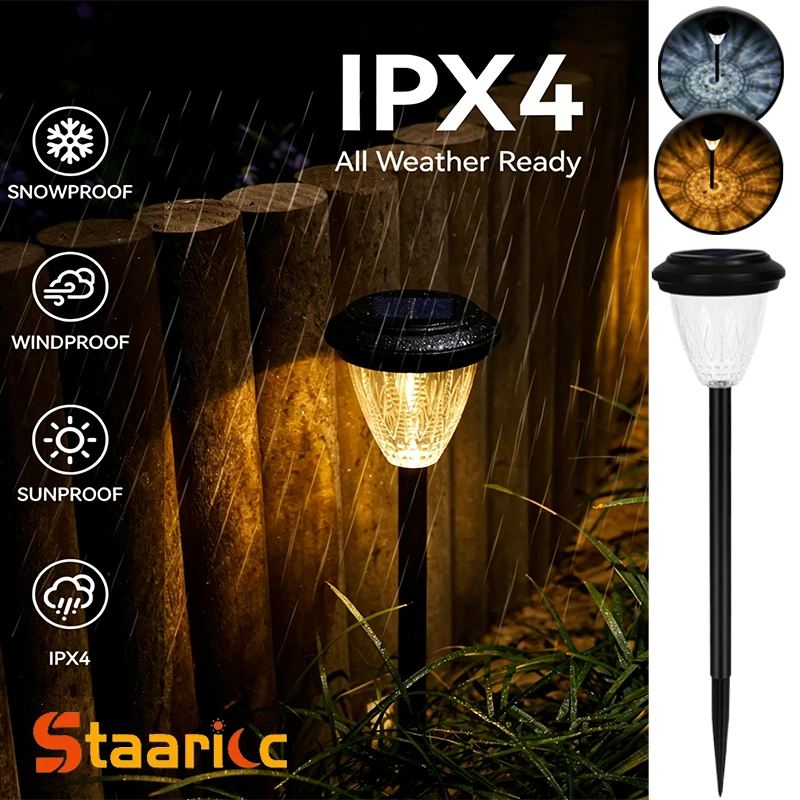 16er-Pack Solarleuchten für den Außenbereich, wasserdicht, automatisches Ein-/Ausschalten, Solar-LED-Leuchten für Hof, Garten, Weg, Gehweg, Auffahrt und Rasen