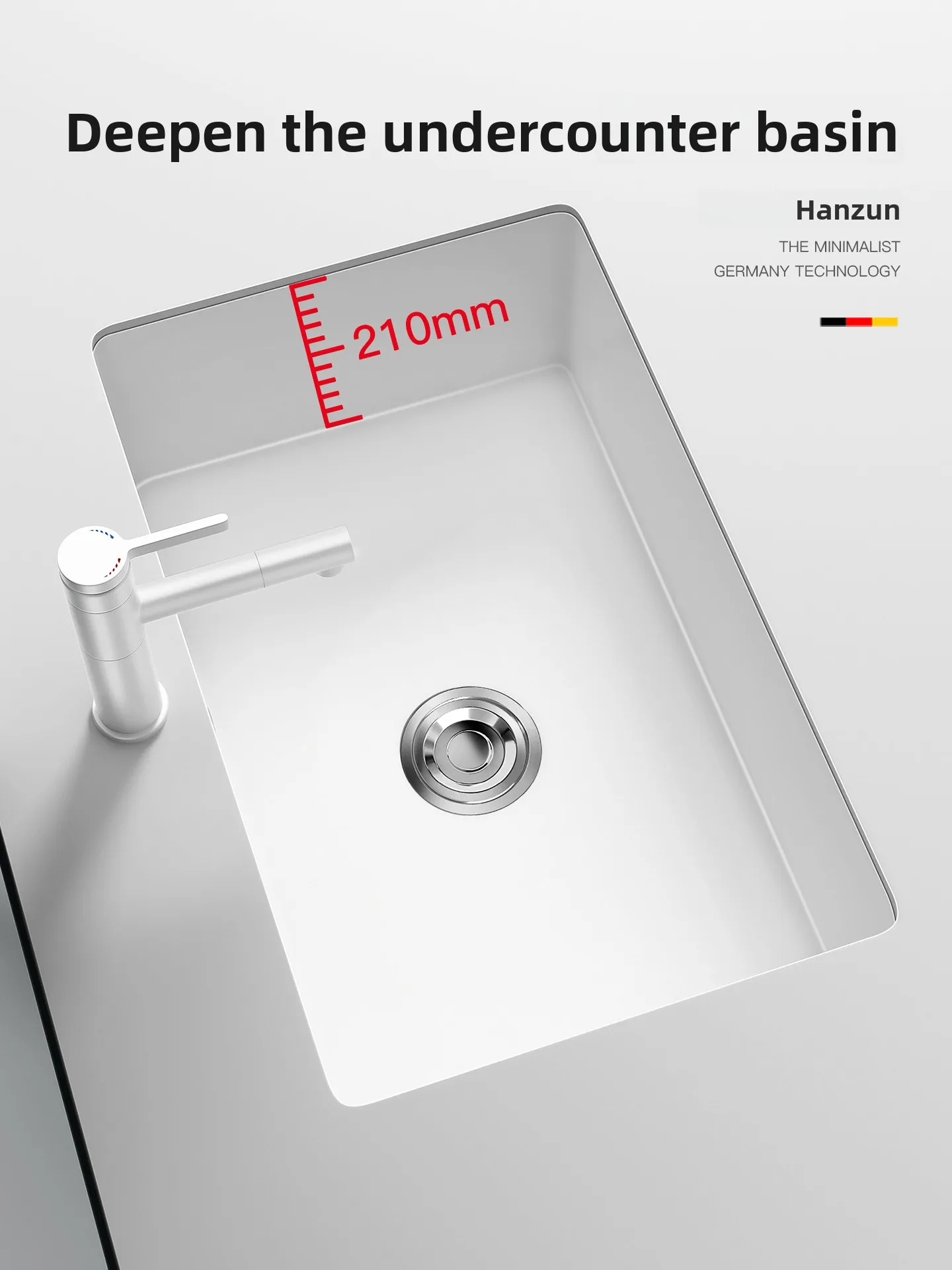 LMM balcony embedded under-counter basin ceramic laundry hand washing flat bottom washbasin deepening