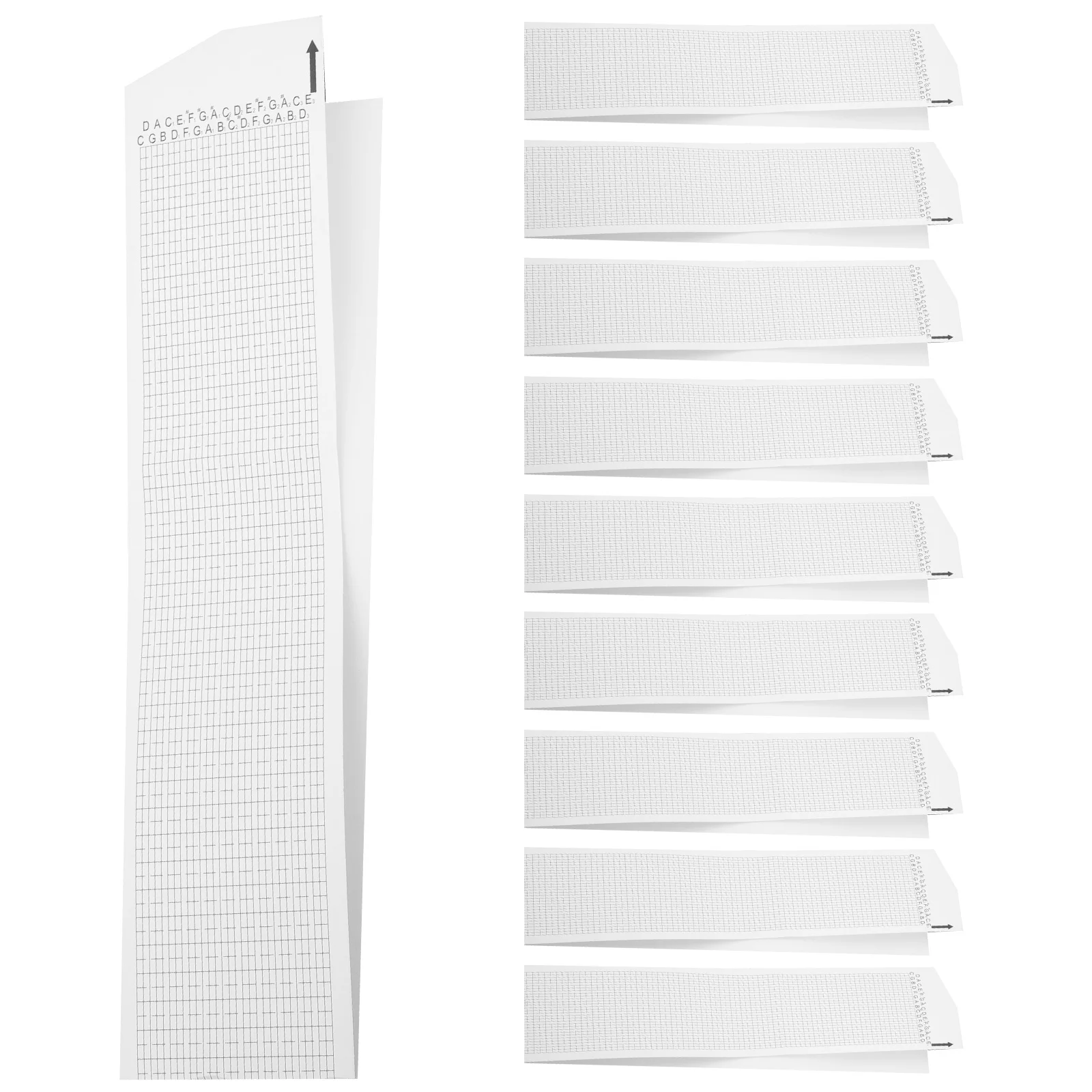 10Pcs 30 Note Hand Crank Music Box Blank Paper Strips DIY Music Refill Blank Paper Tapes DIY Composition Hand Crank Movement