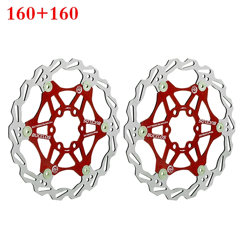 2PC BUCKLOS Fiets Schijfrem 160/180/203 Fiets Drijvende Rotors Rvs Mountainbike Remrotor Mtb rotoren Deel 1PC