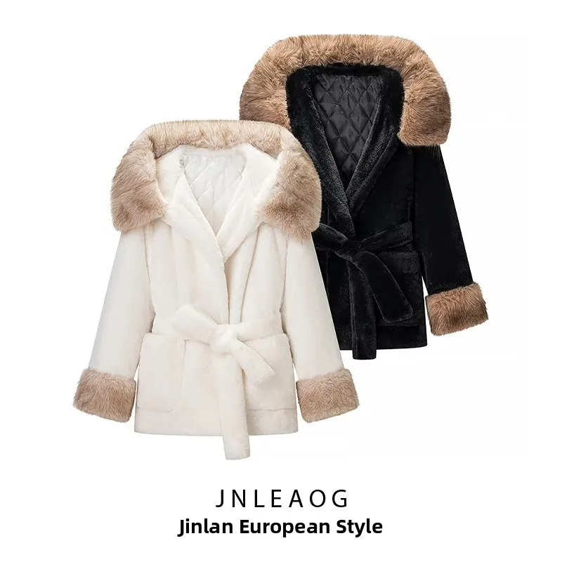 JNLEAOG Faionable All-Match Design Baumwolle Jaet Damen Street Sle Long Sve Reißverschluss Farbe Herbst Neue Ankunft...