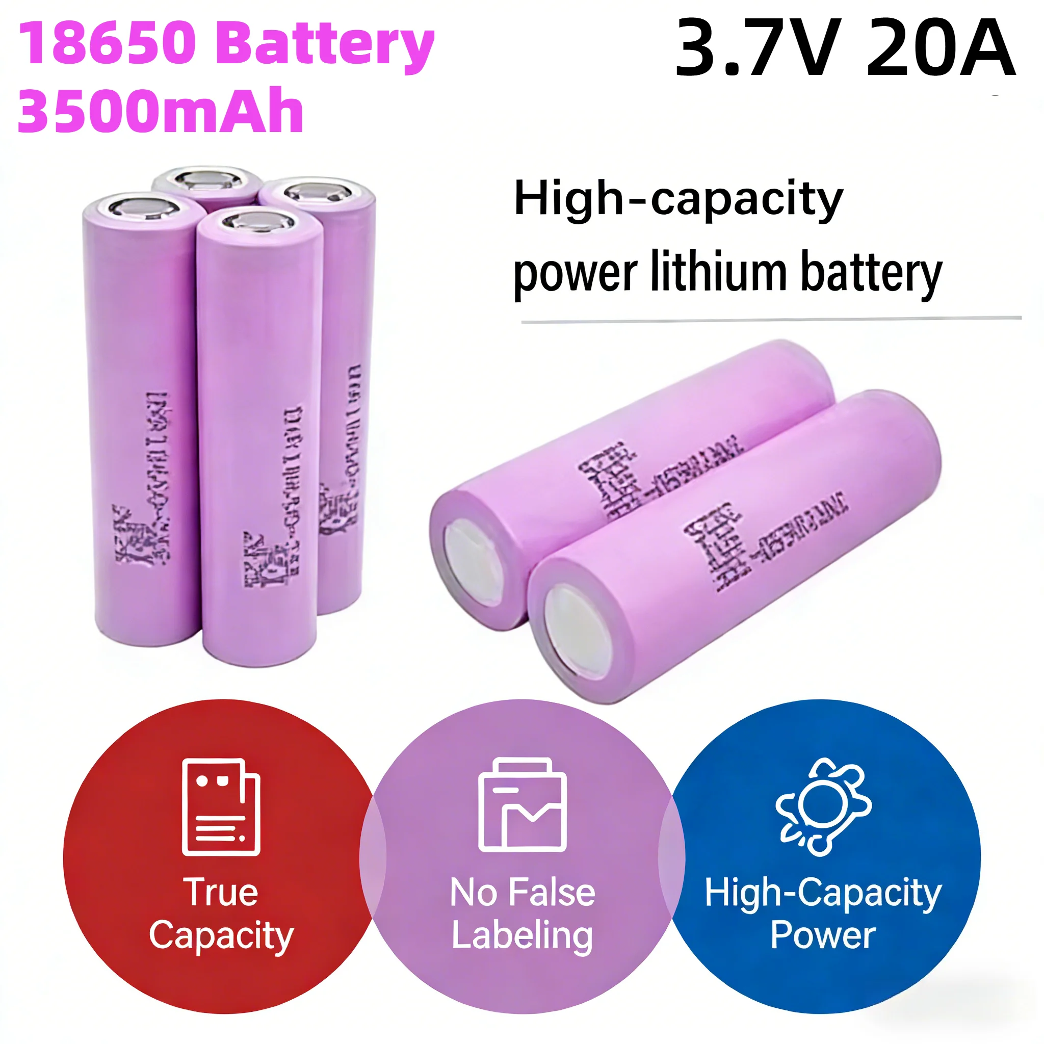 Batería recargable 18650 INR18650-35E 3500mAh 3.7V 20A - imagen 2