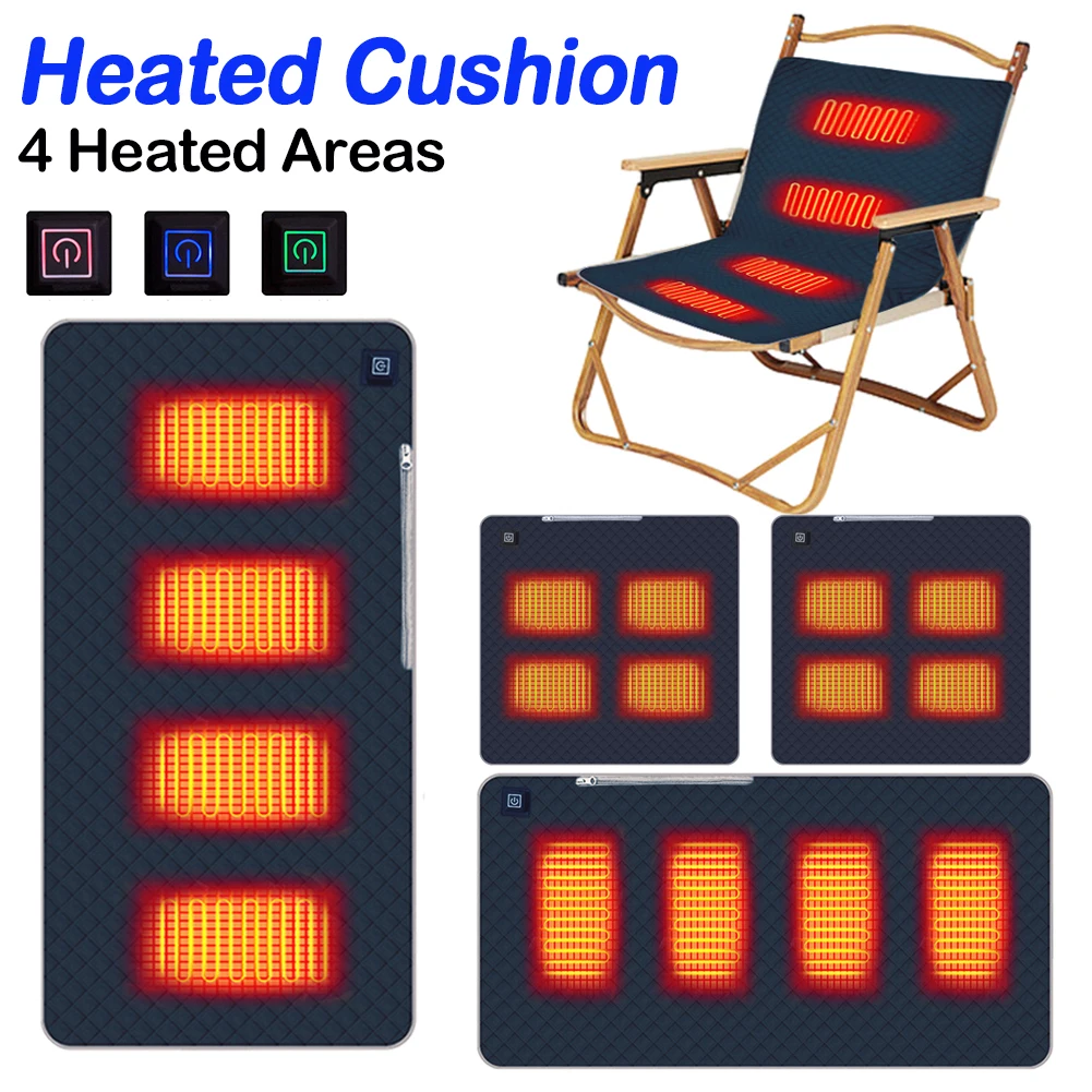 5V USB Sleeping Electric Heating Pad Heated Cushion Cold Resistant 3-Level Temperature for Outdoor Camping Heated Electric Mat