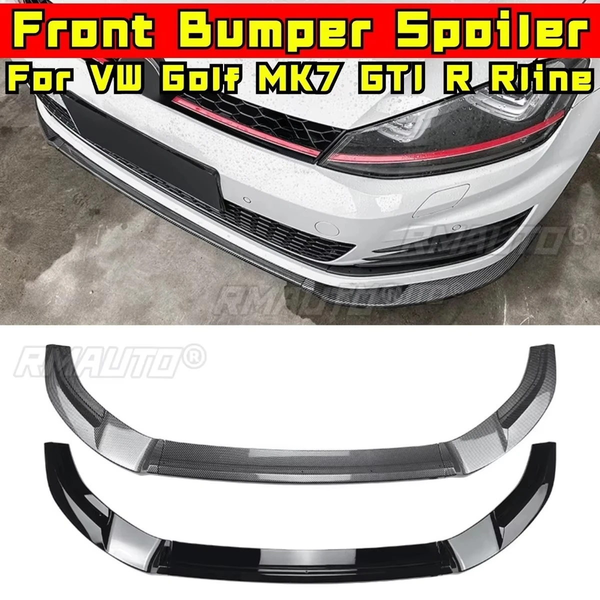 

Car Front Bumper Spoiler Lip Diffuser Modification Part For Volkswagen Golf MK7 GTI R Rline Bumper Guard Protector Cover