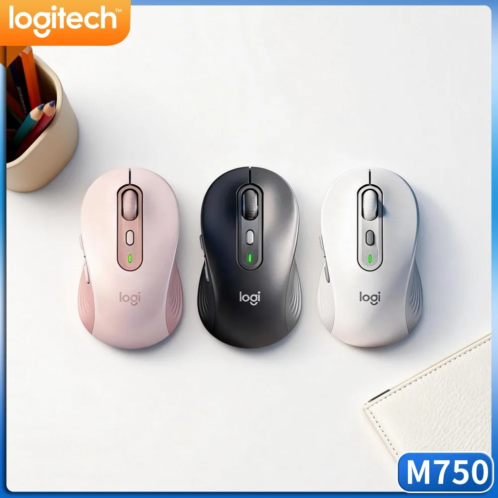Ergonomic M750 Silent Mouse Soft Anti Slip Grips Bluetooth 2.4G Dual Modes Twenty Four Month Battery Job Practical Pick Tool