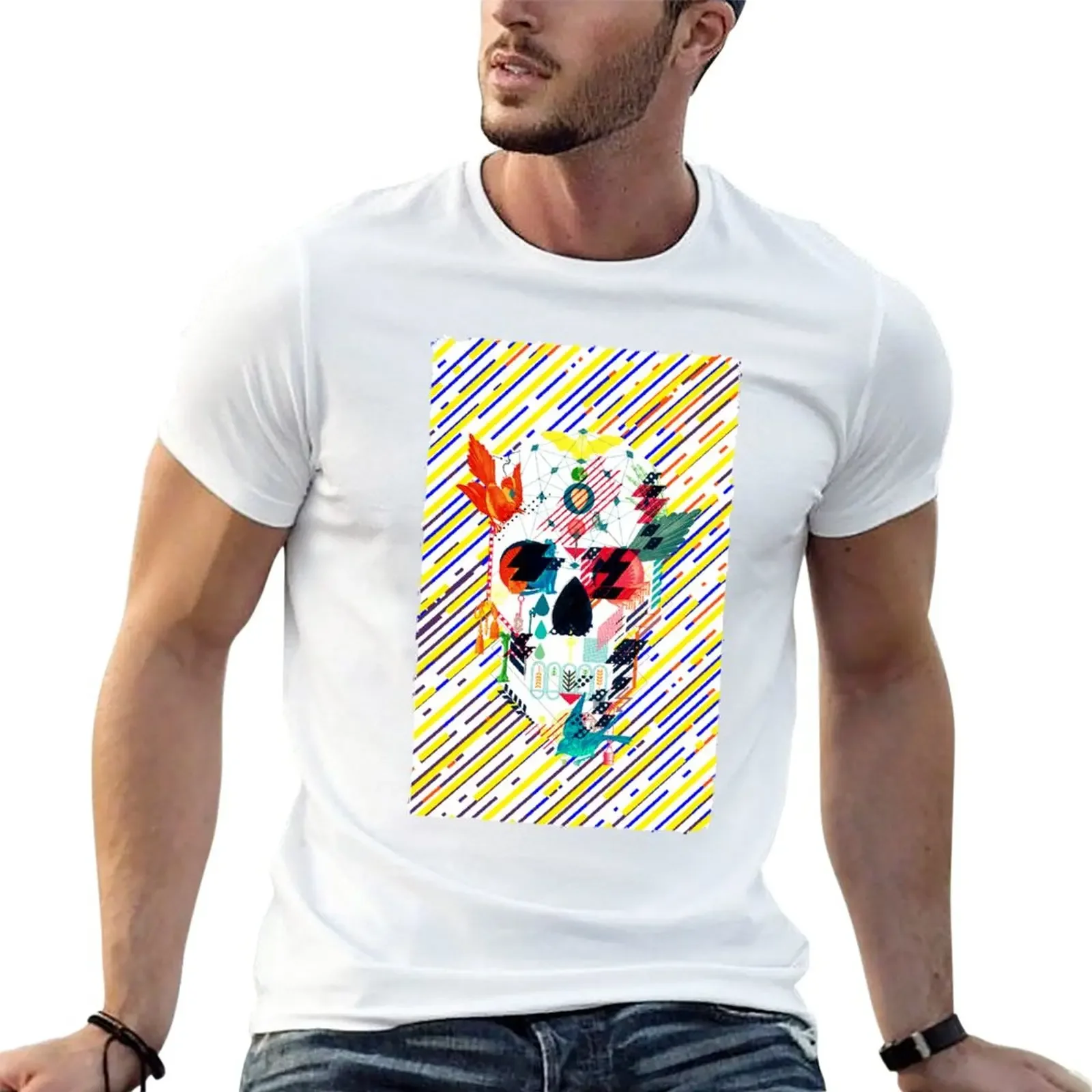 

NG Abstract Skull T-Shirt funny t shirts cute clothes tees sweat shirts, men