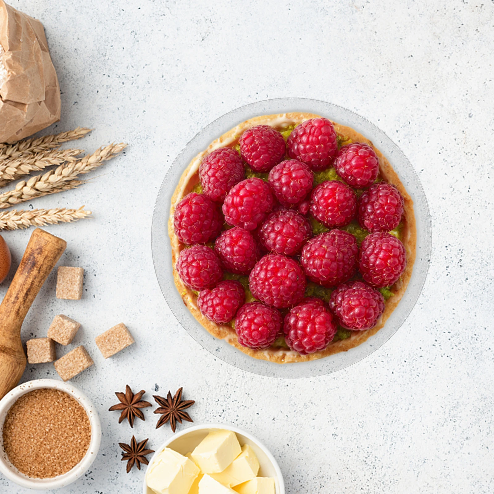 

3pcs Acrylic Round Cake Display Boards Clear Craft Discs for Baking Icing Base Tiered Cakes Greaseproof Moistureproof