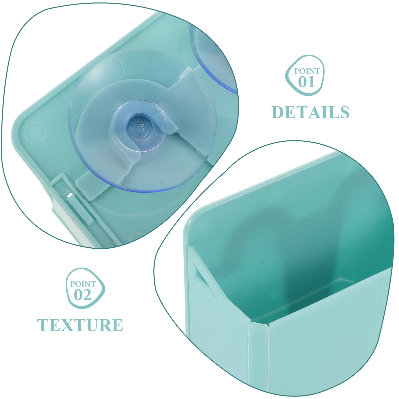 

4 Pcs Suction Cup Pen Box Desk Organiser Holder Organizers and Accessories Desktop Stand Abs Pencil Office Marker for
