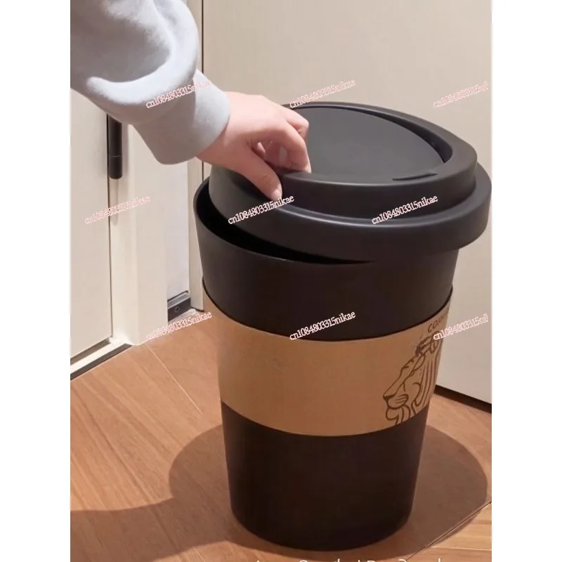 سلة المهملات المنزلية المتأرجحة |   سلة مهملات بغطاء لغرفة النوم وغرفة المعيشة والمطبخ