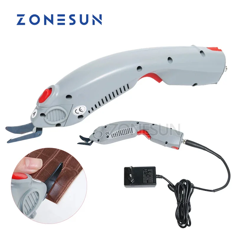 

ZONESUN Electric Scissors Cutter for Cutting Paper Box Clothes Fabric Textile Leather Suitcase Trunk Trimming Cutting Edge Tool