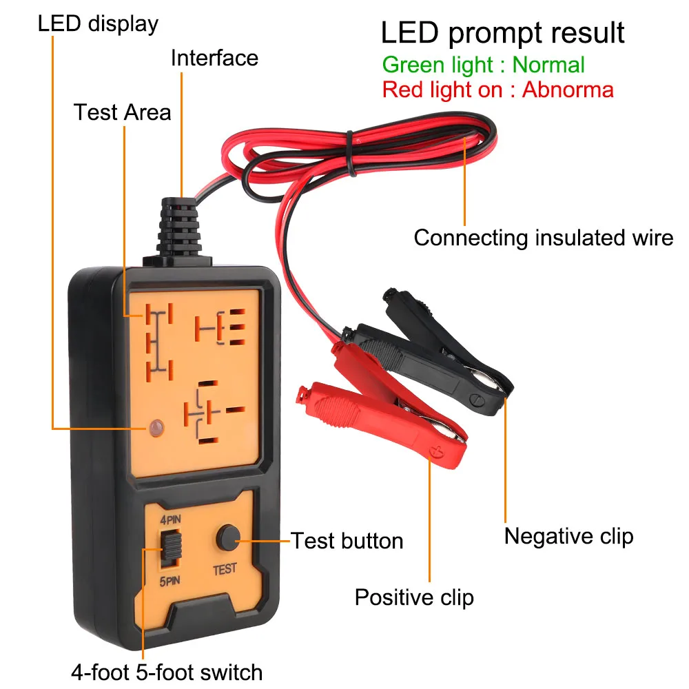 Car Accessories Car Battery Checker Universal 12V LED Indicator Light Car Relay Tester Automotive Electronic Relay Tester