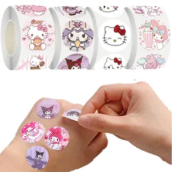 Cartoon 500pcs/Roll Sanrio Stickers Kawaii Hello Kitty Kuromi Melody Diy Pvc Laptop Decals Decoration Stiker Kid Reward Gift Toy