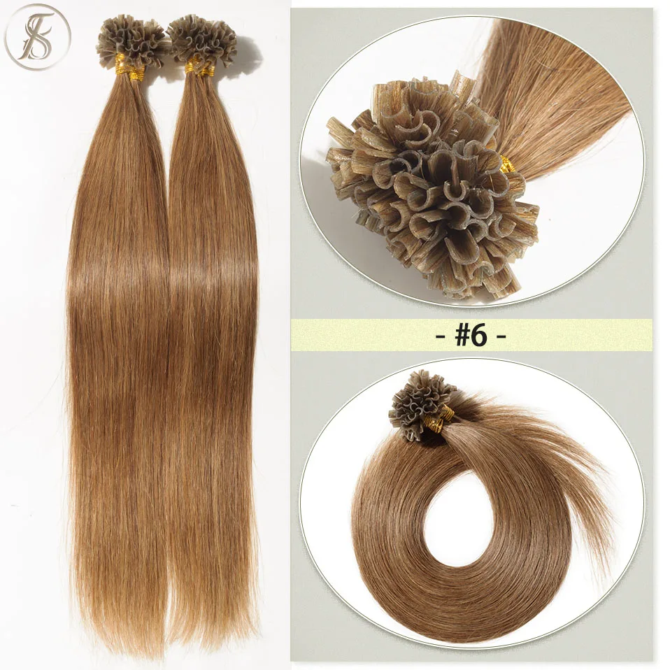 Tess 0,5 g/s u Spitze Haar verlängerungen 50g Micro link Keratin Fusion Echthaar Kapsel vor gebunden braun blond natürliche Haar verlängerung – Detail 11
