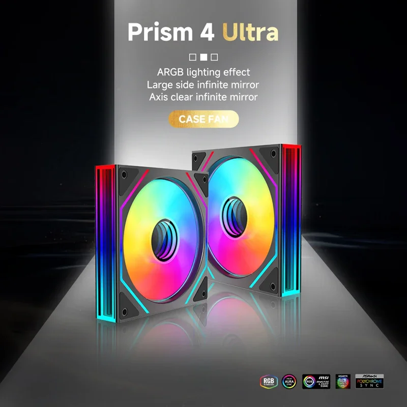 Jungle Leopard Prism 4RS Ultra Case Radiator Fan Supports ARGB Divine Light Synchronous 12CM Silent Temperature Control New 2026