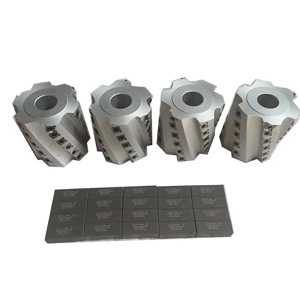 Spiral Cutter Head Planer Thicknesser Helical Spiral Cutterhead 15 Inch Spiral Cutter Head Wood