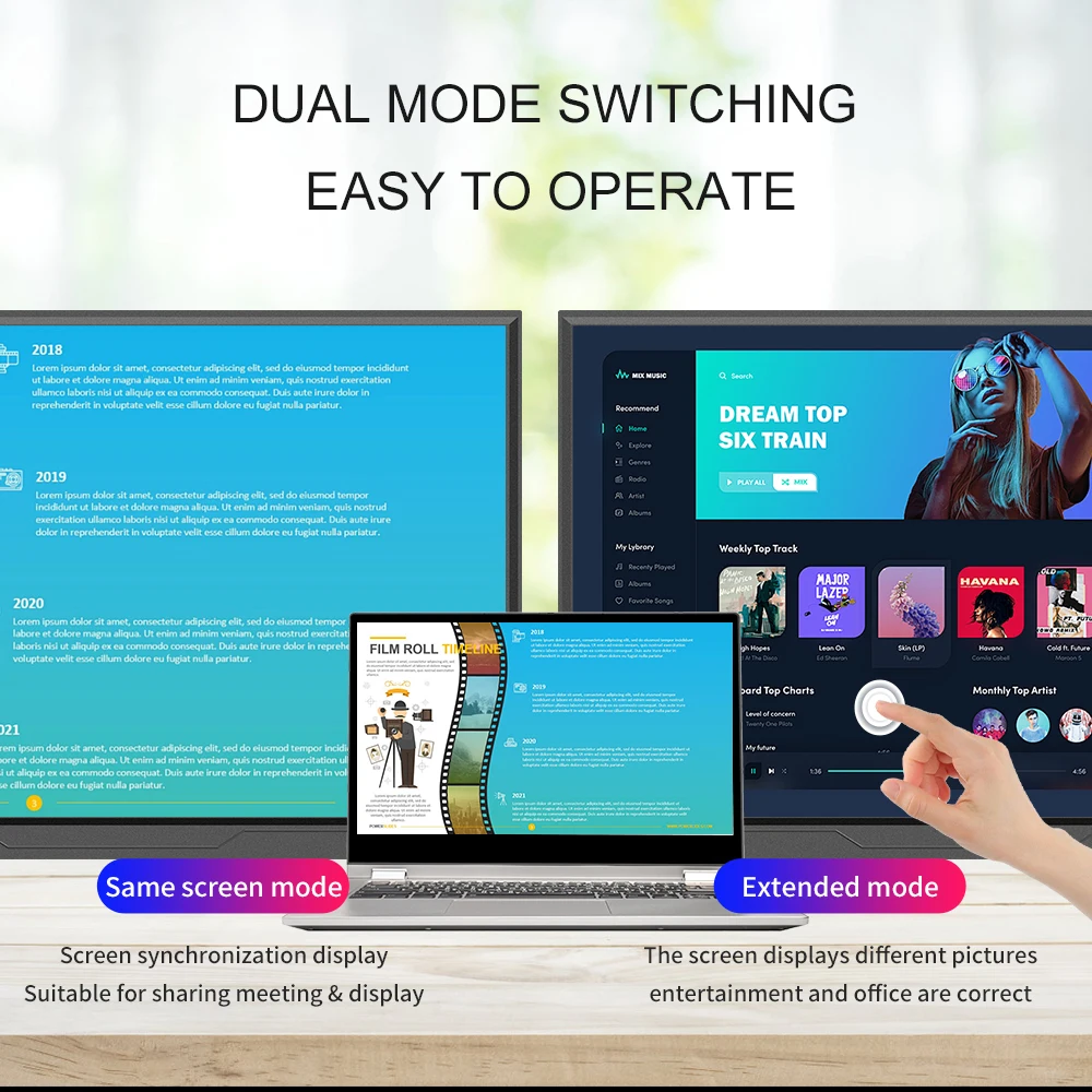 16inch Mobile Portable Monitor Touchscreen IPS Second Game Screen Extended Display for Laptop with Bracket For xbox/raspberry Pi - Image 5