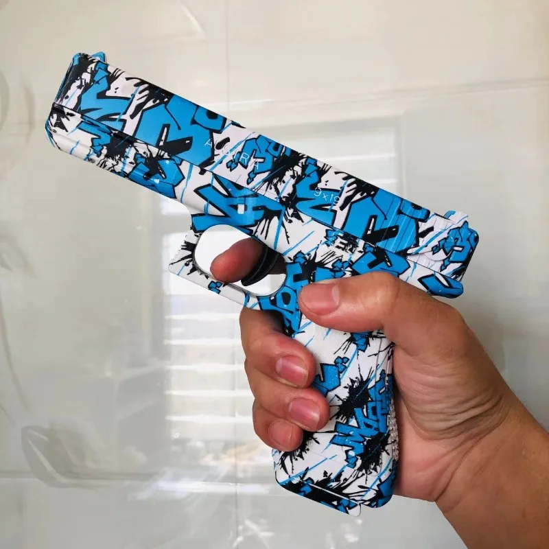 Bezpieczny pistolet kulowy G17 Ręczne ładowanie Pistolet do strzelania na duże odległości CS Zewnętrzna broń Strzelanka Prezent urodzinowy dla dzieci i dorosłych