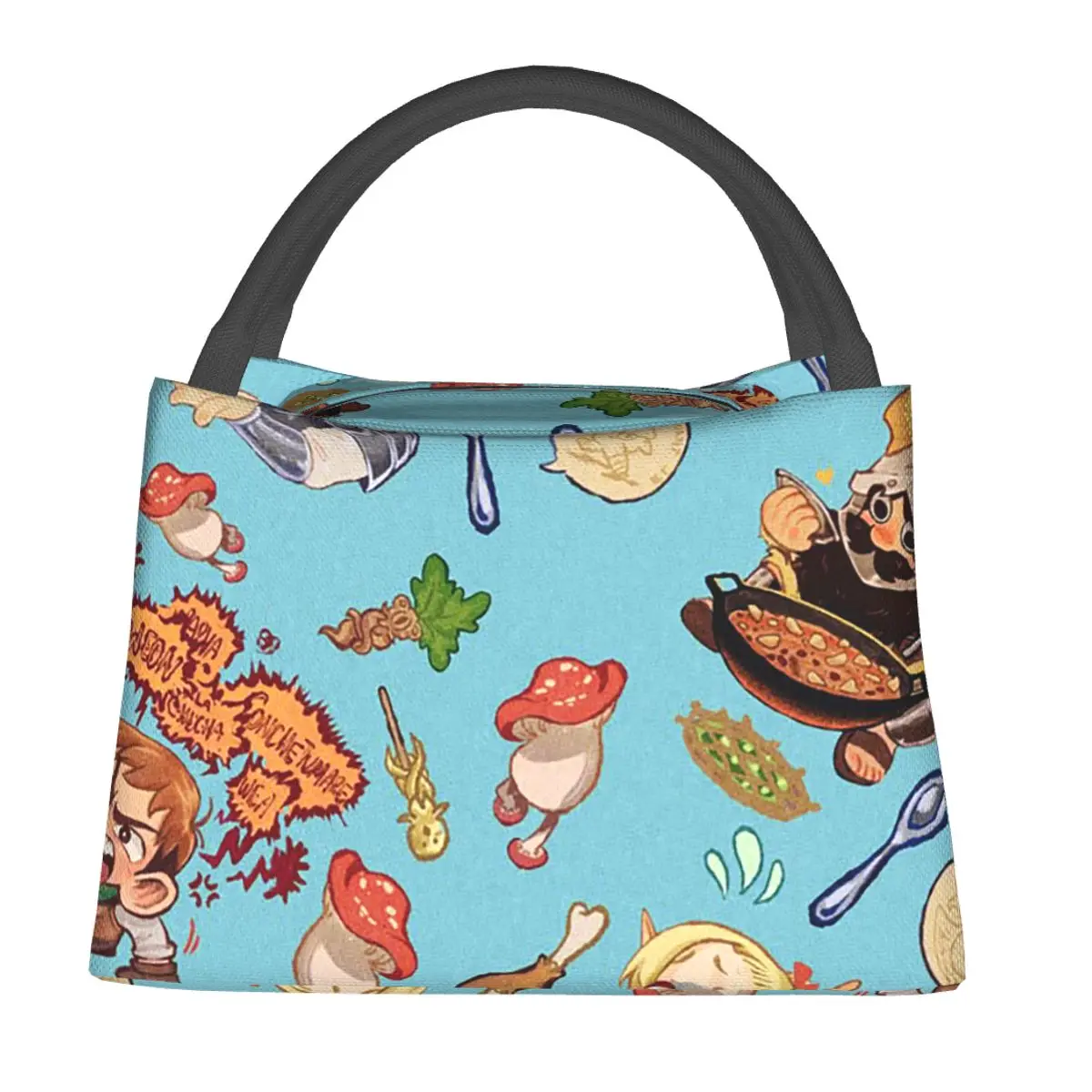 Delicious In Dungeon Insulated Lunch Bag for Women Kids Portable Food Boxes Thermal Lunch Box Tote