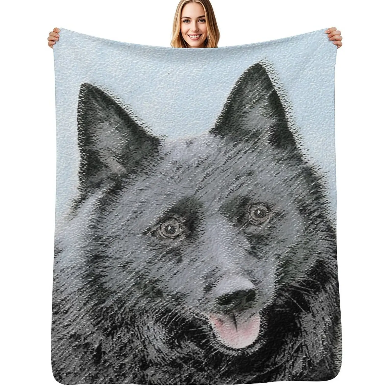 

Schipperke Throw Blanket Plaid on the sofa Thins Thermals For Travel Giant Sofa Blankets