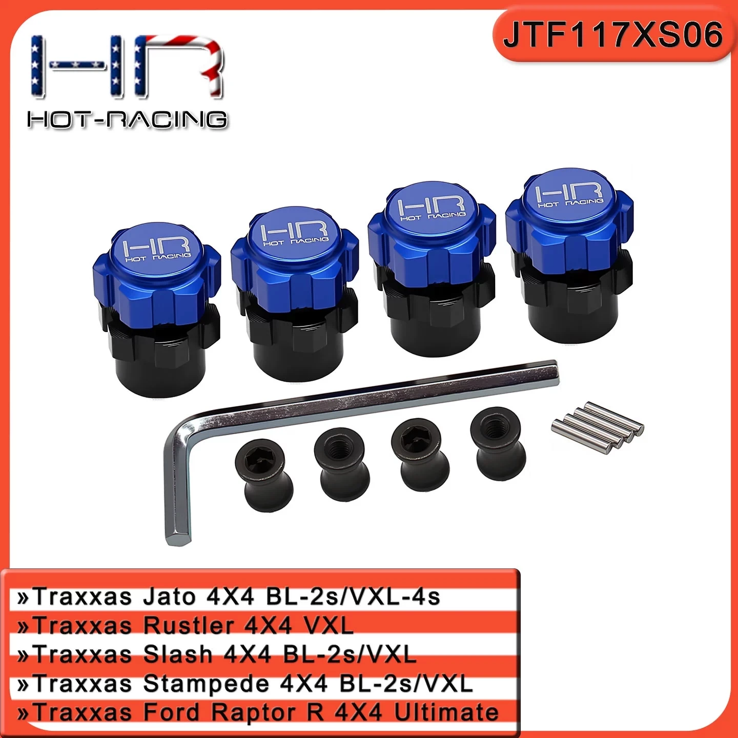 HR Traxxas 1/8 Jato 4x4 2S/4S aluminum alloy 17mm hexagonal coupling
