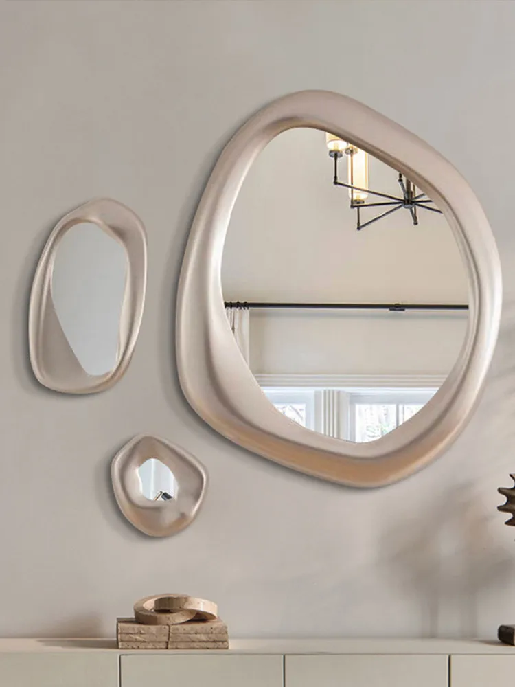 Living Room Modern Mirror Wavy Art Vintage Star Hanging Mirror Luxury Gold Funky Infinity Decoration Spiegel Wand Home Products