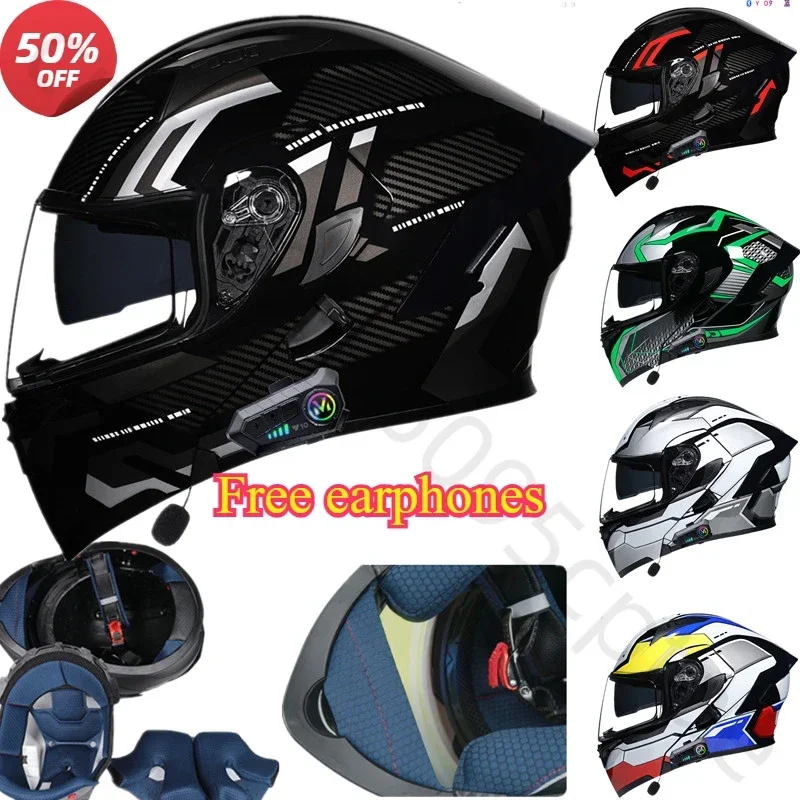 

Motorcycle Helmets Double Visors Modular Flip Up Helmet Approved Full Face Casque Moto Racing Casco Abatible Para Moto