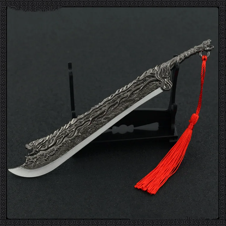 

Soldier Weapon Dragon Slaying Knife Yi Tian Sword Metal Model Figure Toy In Stock For Fans Collection